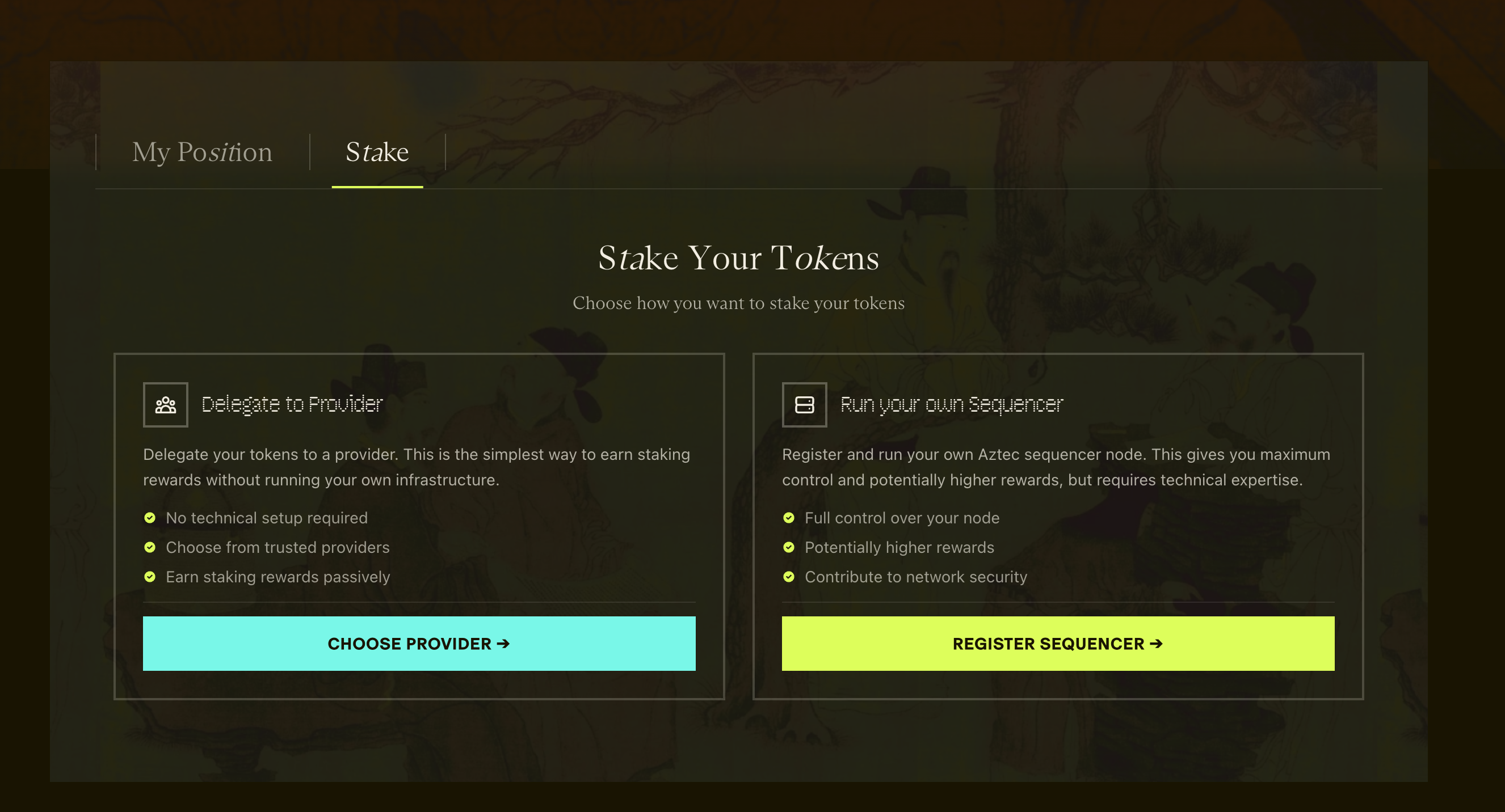 Select sequencer option