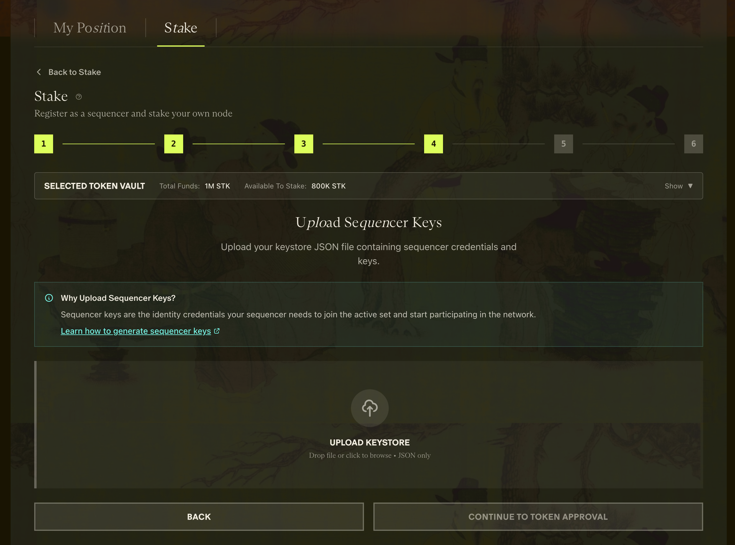 Upload keystore file